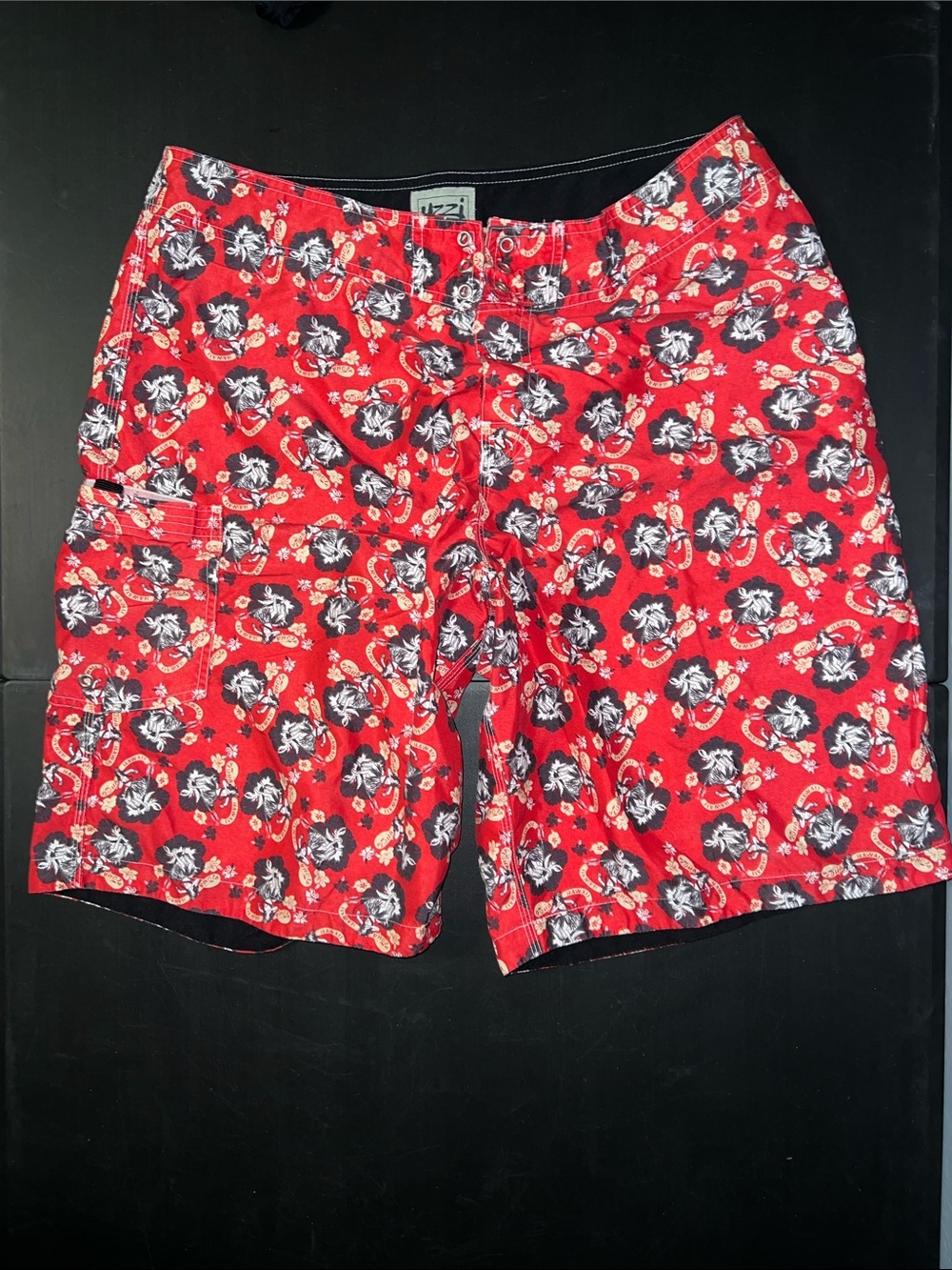 IZOD Red Floral Men’s Swim Trunks